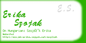 erika szojak business card